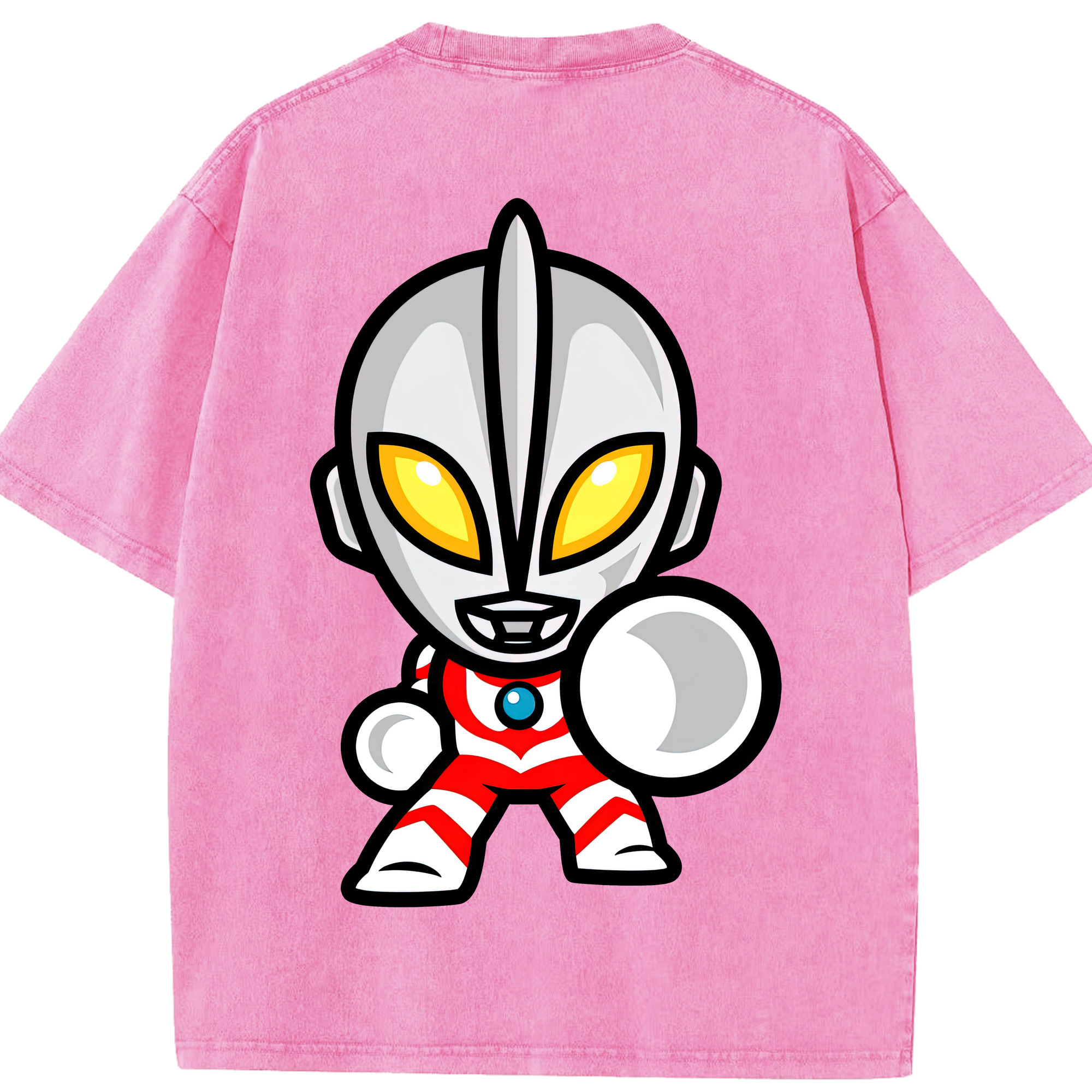 （画像用） ウルトラマン Ultraman 綿100% ヴィンテージ風 半袖Tシャツ（背面プリント）